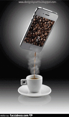 Gif animata: lo smartphone che fa il caffè