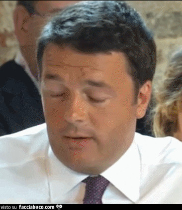 Gif Animata Renzi che blatera parole