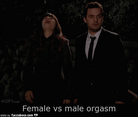 Gif animata: orgasmo femminile vs orgasmo maschile